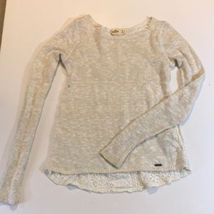 Hollister sweater with crochet back